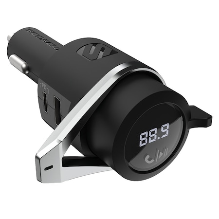 Scosche BTFreq Pro Bluetooth FM Transmitter with Power Delivery Charging, Silver BTFMPD3SR-SP